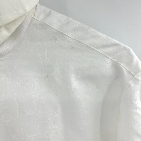 NWT Saddlers Row Essex Classics White Floral Equestrian Shirt with Collars 44 - Picture 2 of 5